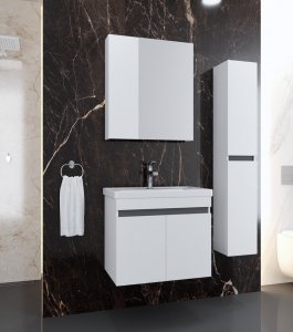 SOLİD MDF 80 CM BANYO DOLABI BEYAZ